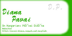 diana pavai business card